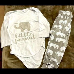 Baby Elephant Matching Set 9–12 Months